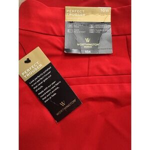 NWT Worthington Perfect Fit Trouser  Size 16  Msrp $54.00 Caberet